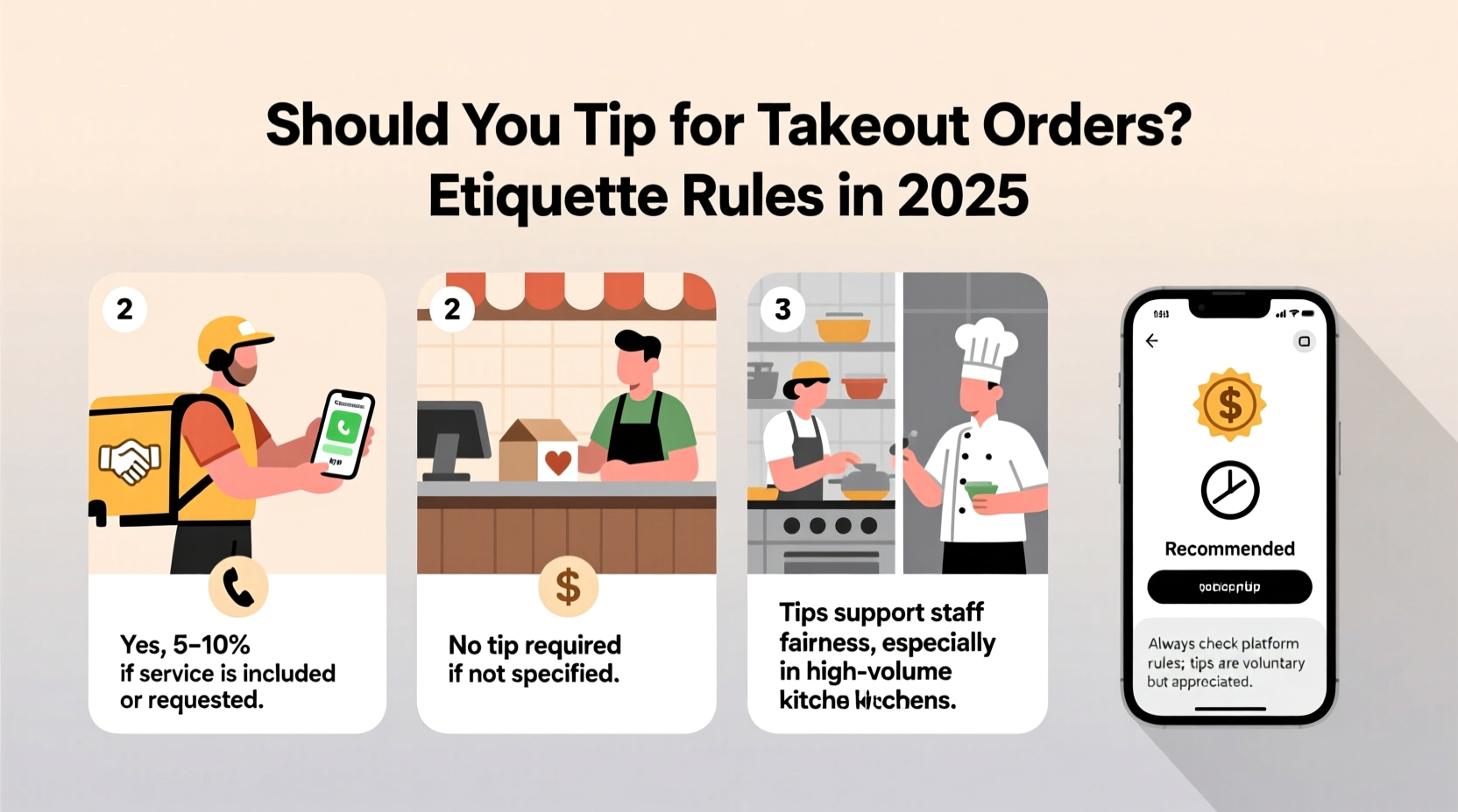 should you tip for takeout orders etiquette rules in 2025