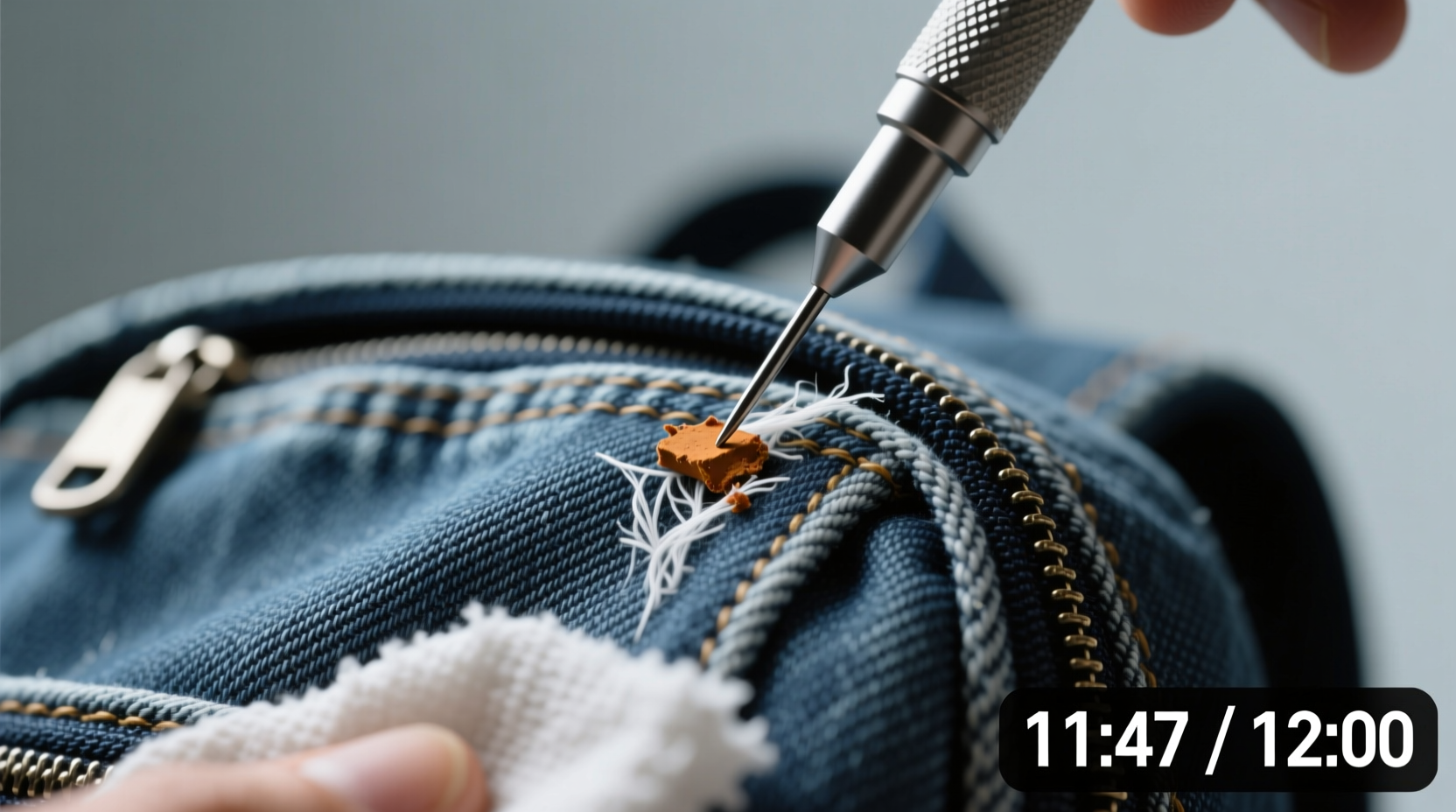 how to remove crayon from denim backpacks