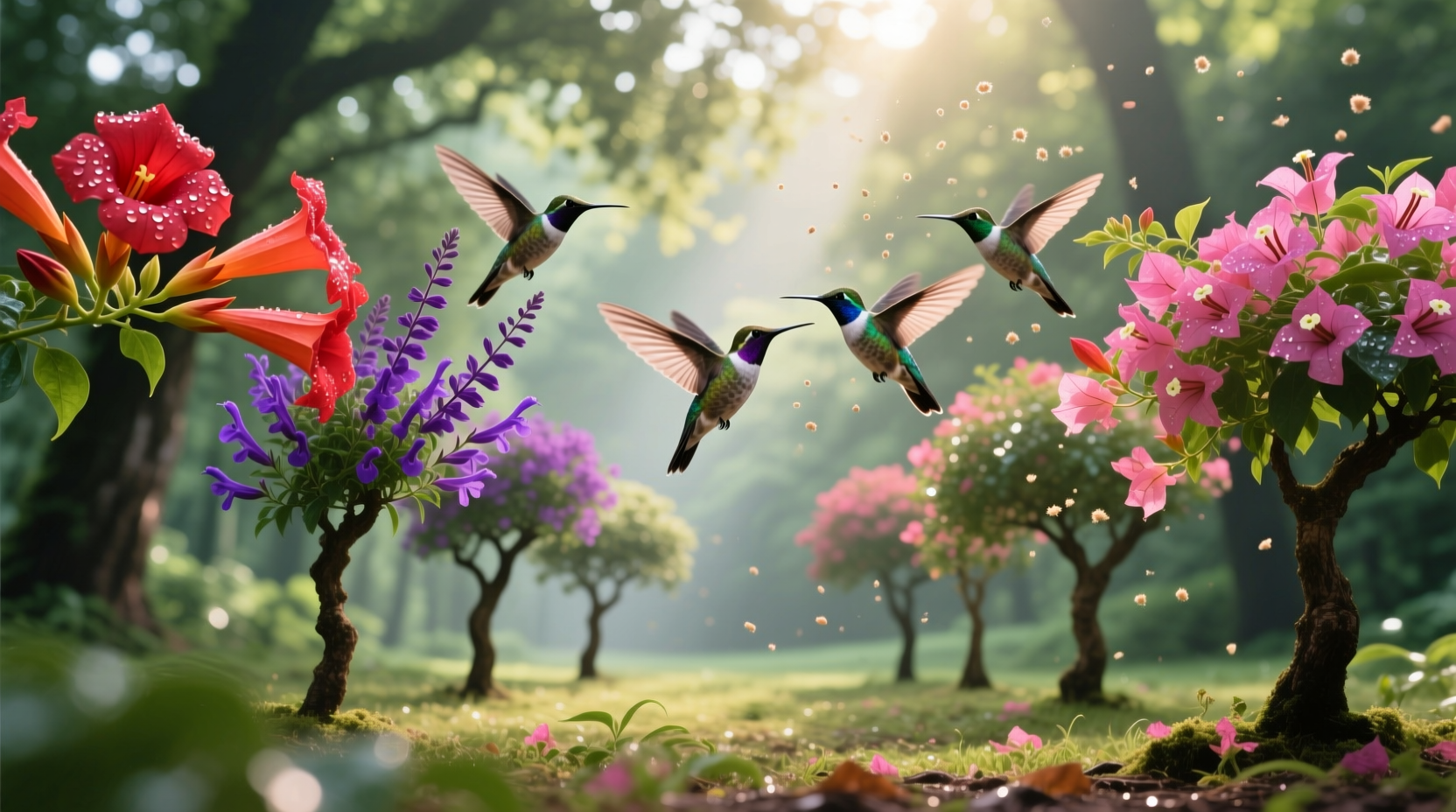 ten trees that attract hummingbirds