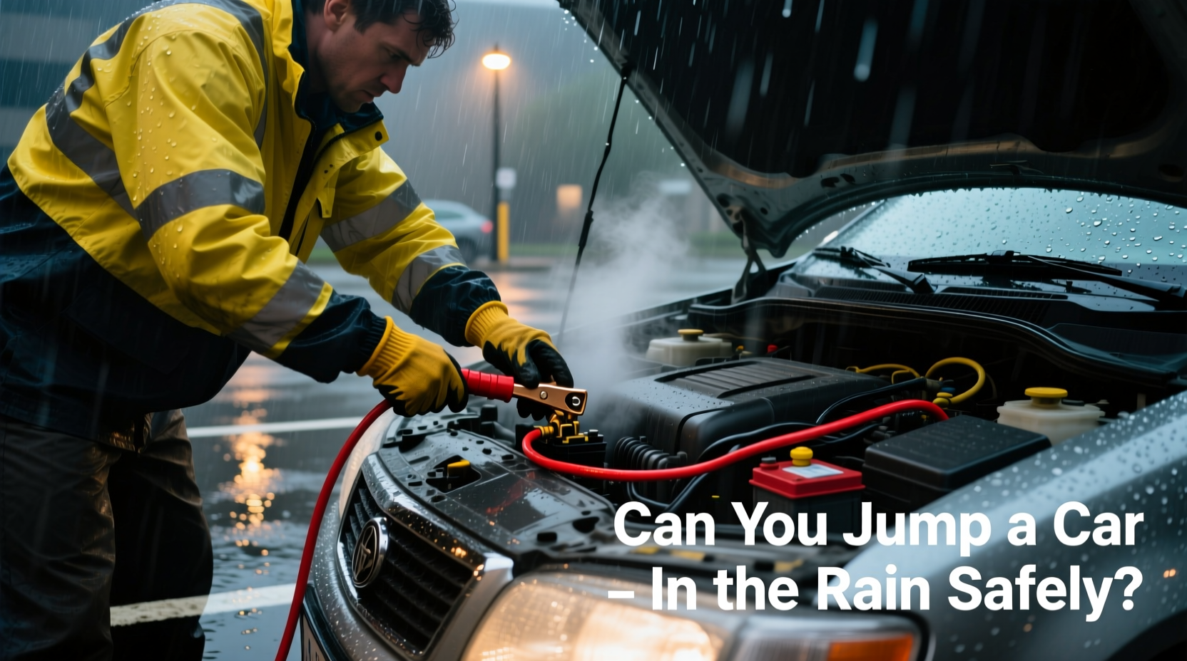 can you jump a car in the rain