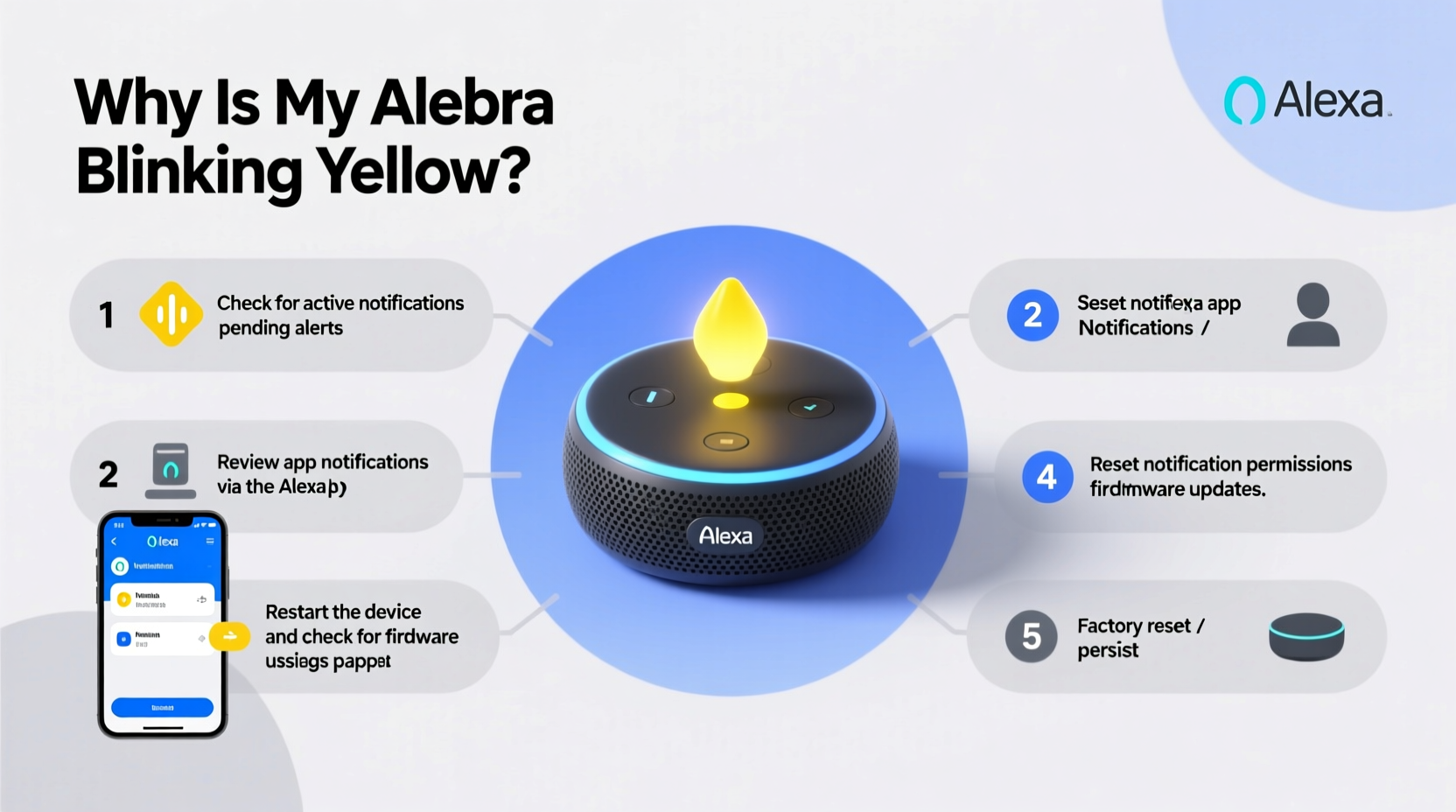 why is my alexa blinking yellow and how to fix notification issues