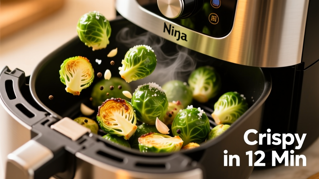Crispy Frozen Brussels Sprouts in Ninja Air Fryer