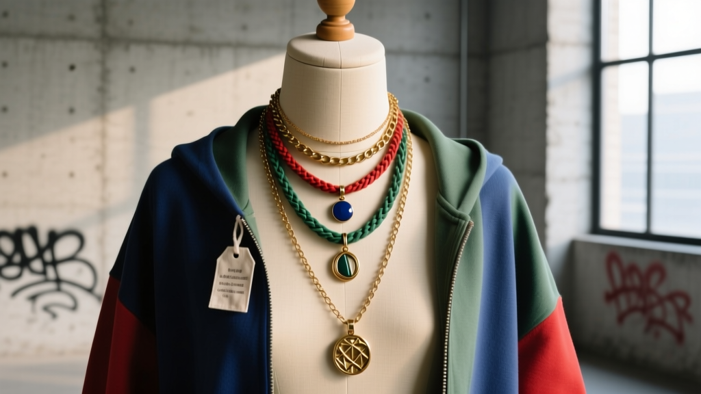 How to Wear Multiple Necklaces in Streetwear
