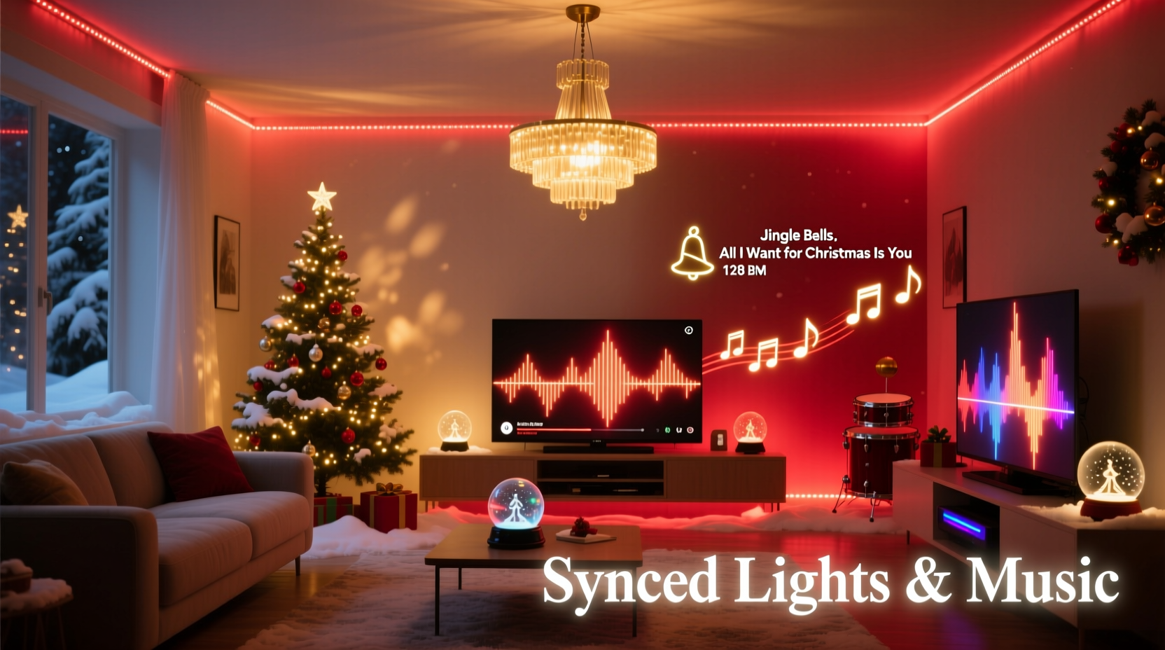 how to make a christmas playlist that syncs with light animations