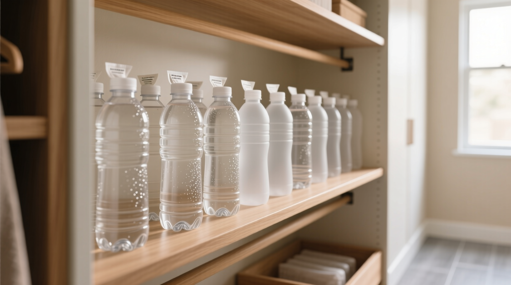 closet organization tips for bottles thermoses