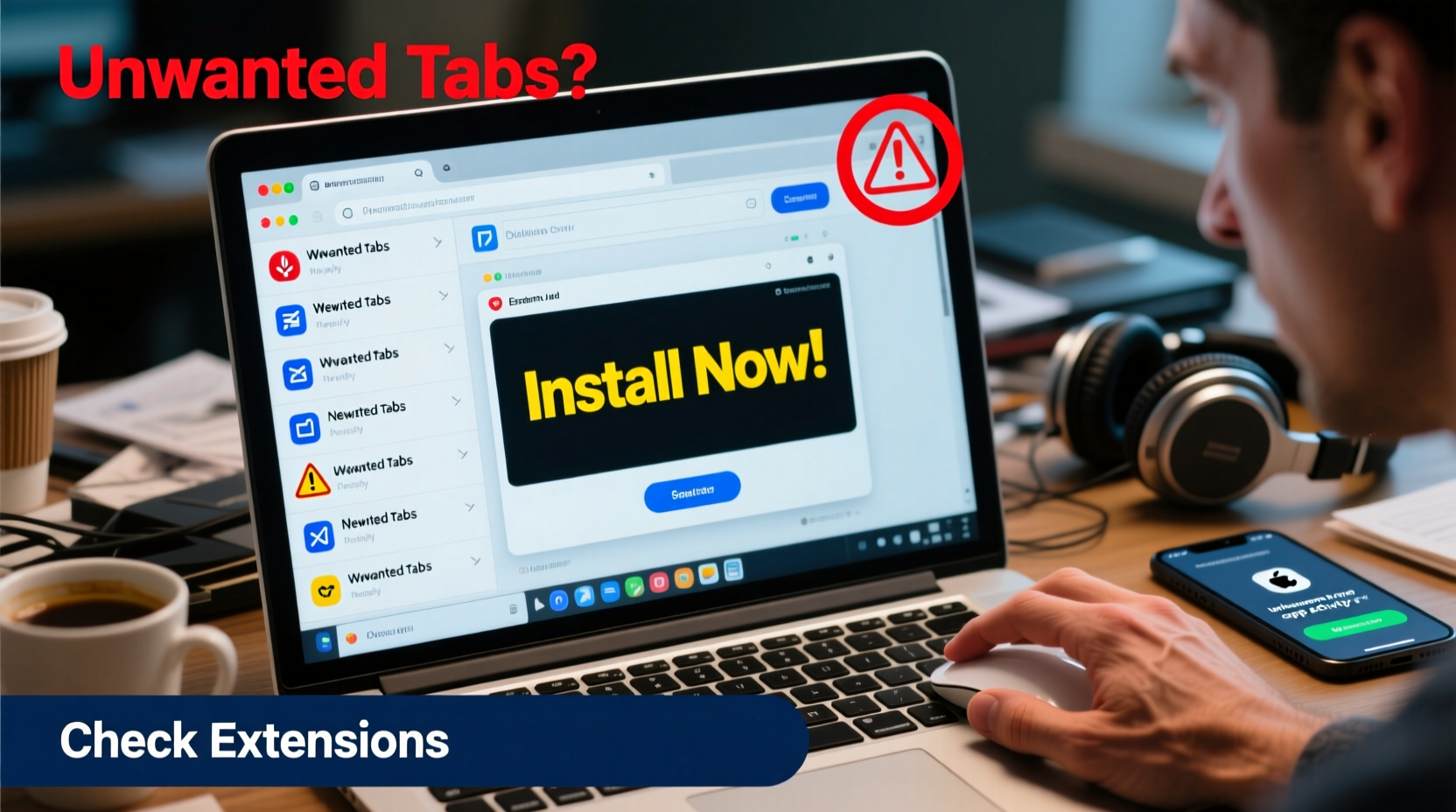 why does my browser keep opening new tabs unwanted extensions