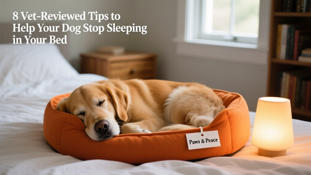Dog sleeping in his orange bad by the night light