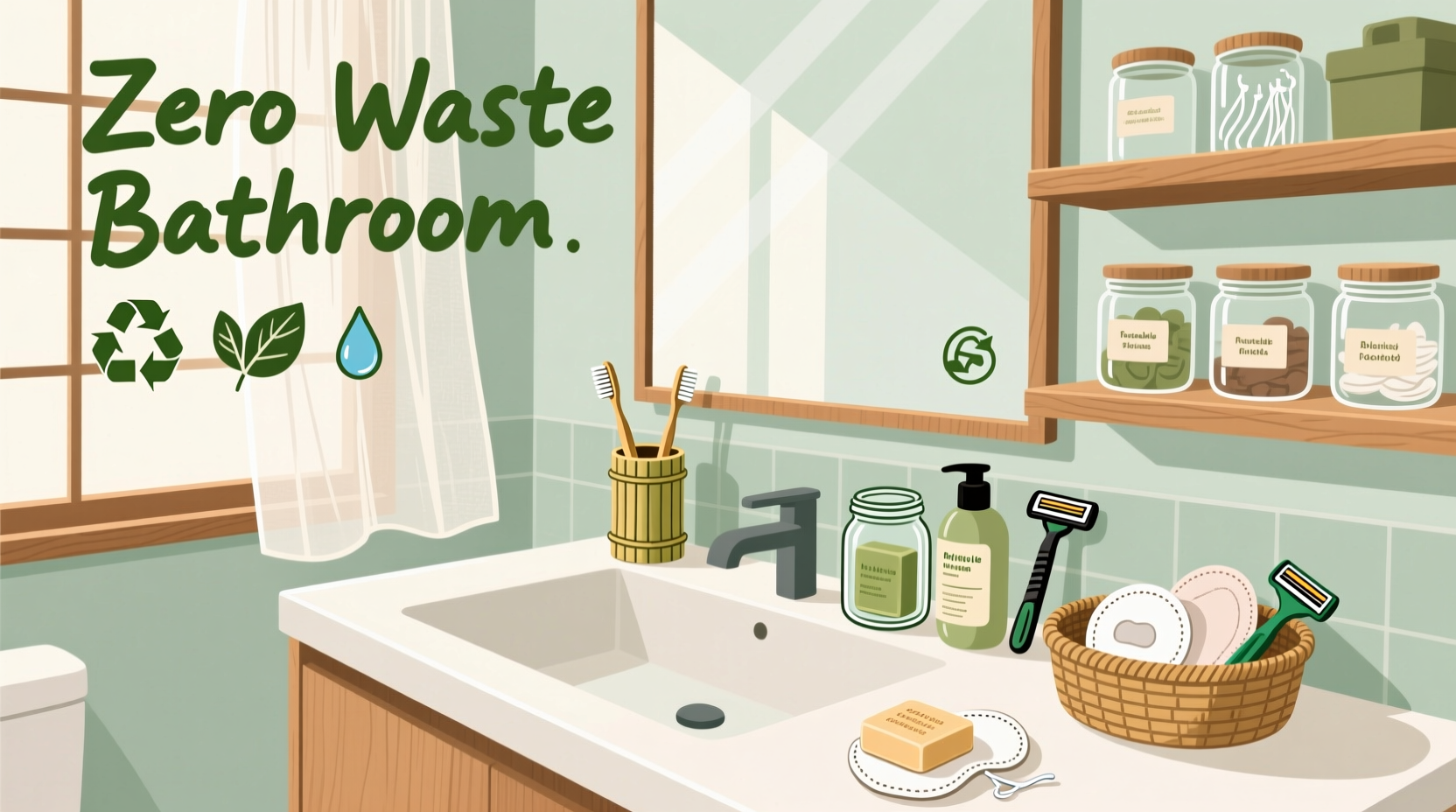 how to create a zero waste bathroom with easy swaps and habits