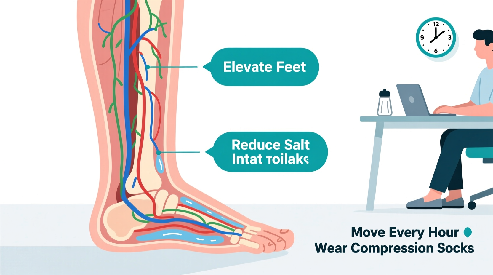 why do my feet swell in the evening causes lifestyle tweaks that help