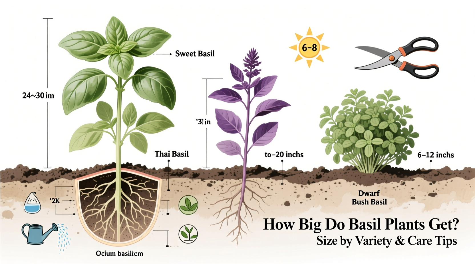 Basil Plant Sizes: 5 Varieties Compared | TheHomeSprouts