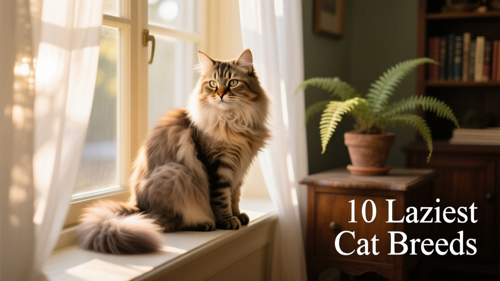 A serene Persian cat sitting gracefully on a windowsill, bathed in soft natural light