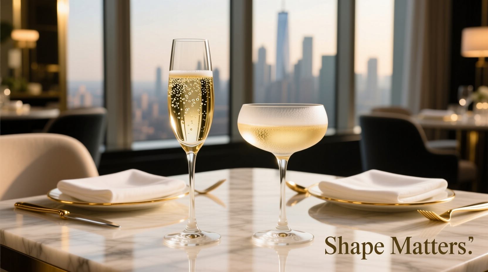 champagne flutes vs coupe glasses does shape matter socially