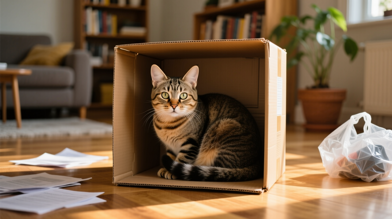 why do cats sit in boxes larger than them instinctual behavior revealed