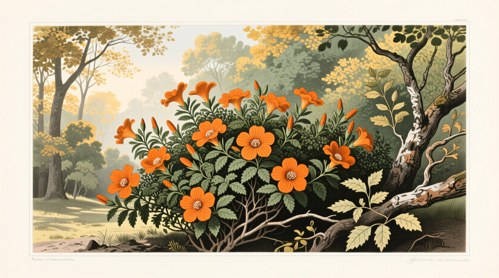shrubs with orange flowers