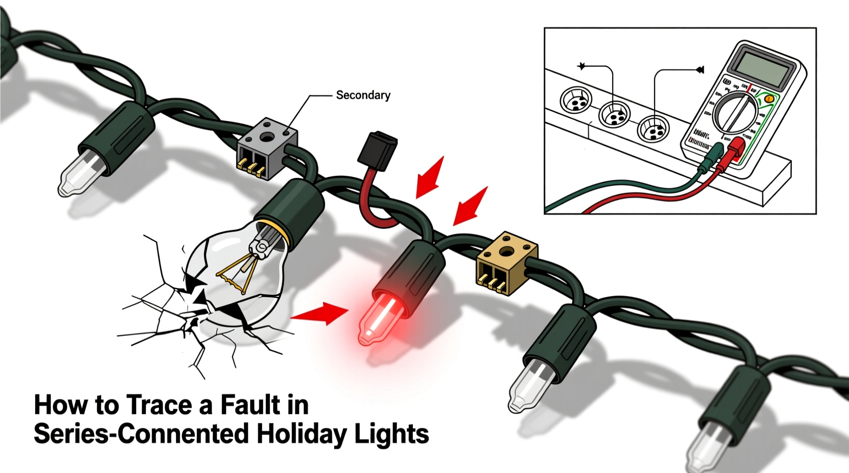 what causes entire strands of christmas lights to go out and how to trace the fault