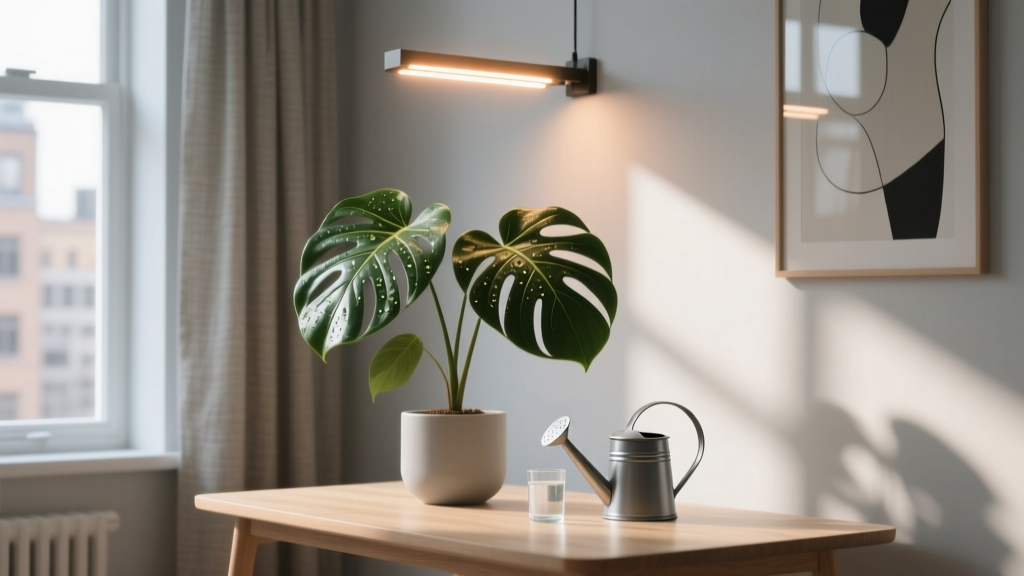 Indoor Plant Lights & Watering Schedule Link