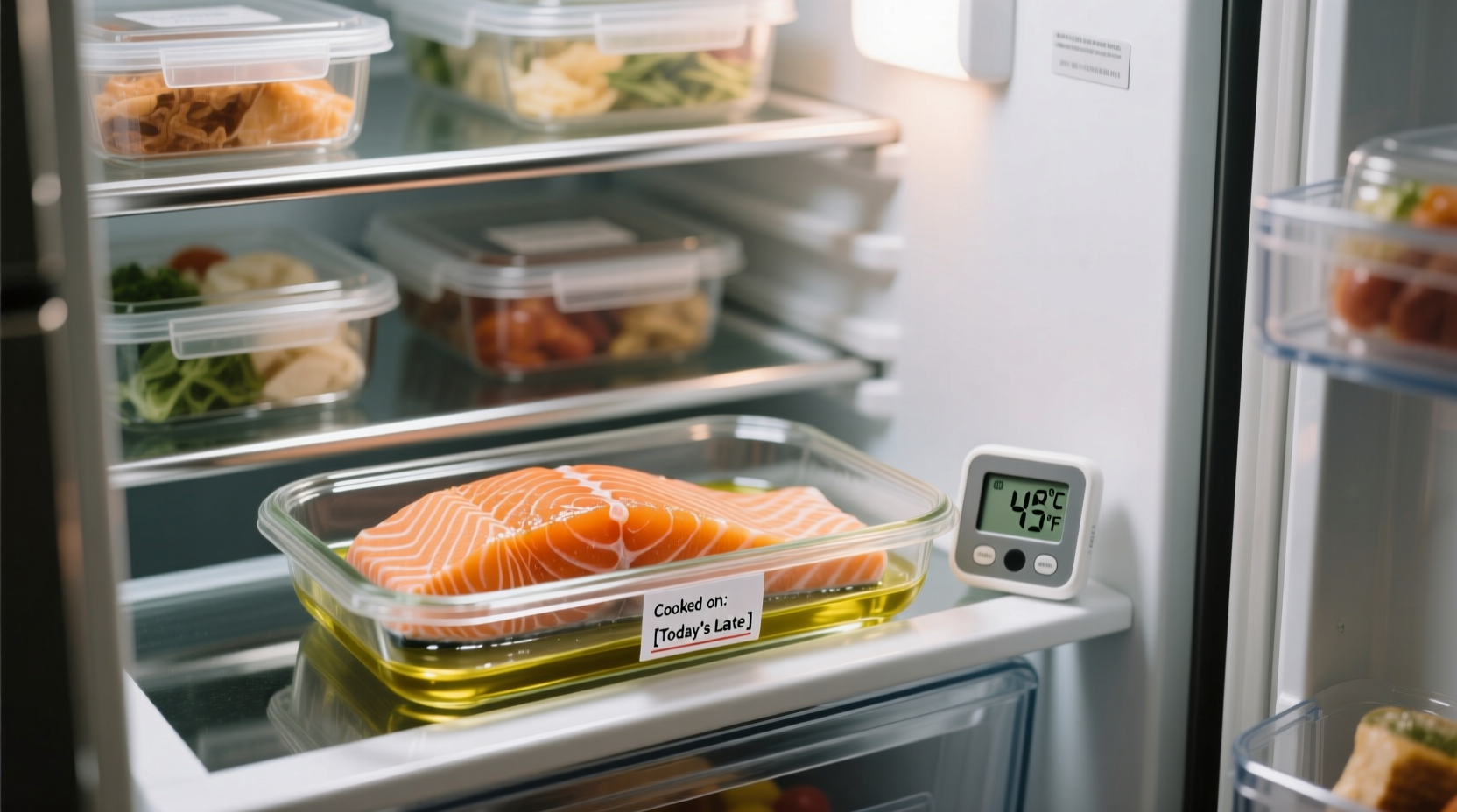 how long can i keep cooked salmon in the fridge