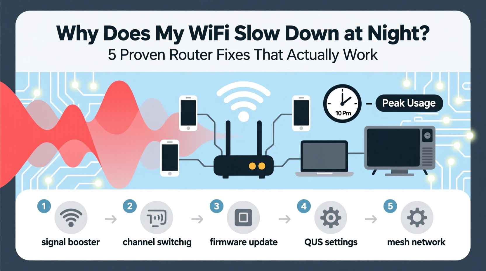 why does my wifi slow down at night router fixes that work