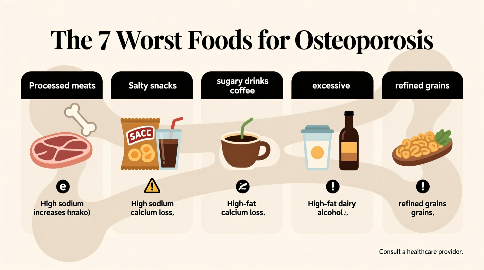 what are the seven worst foods for osteoporosis