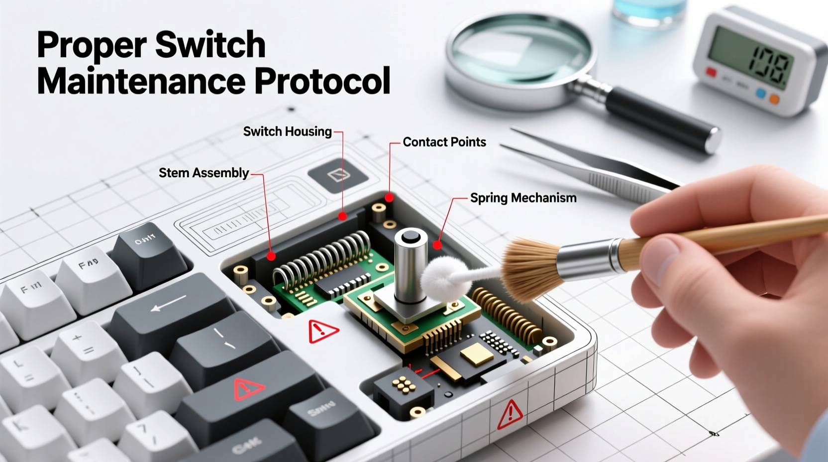 how to extend the life of mechanical keyboard switches with cleaning routines