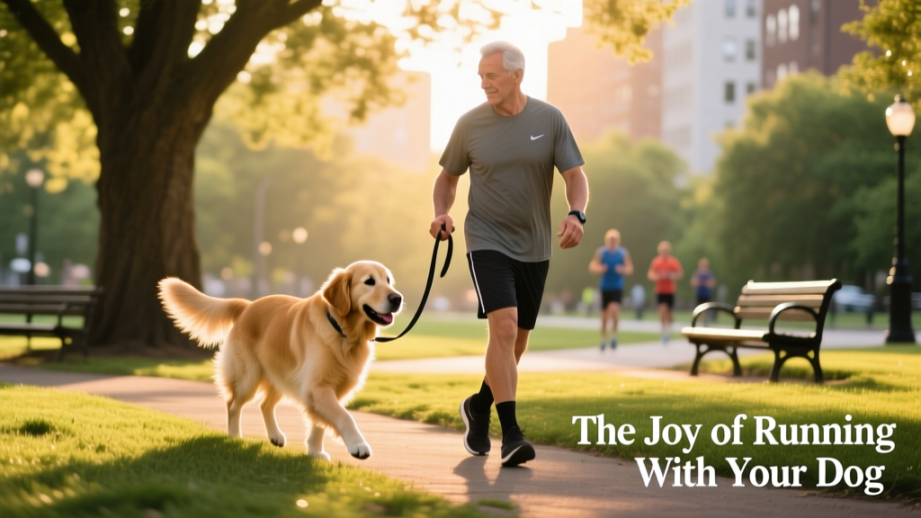 A trainer calmly guiding their dog through a loose-leash walking exercise in a quiet park
