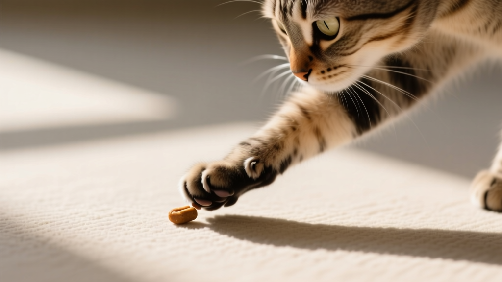 Cat Paw Reaching for Treats: Trained or Instinctive?