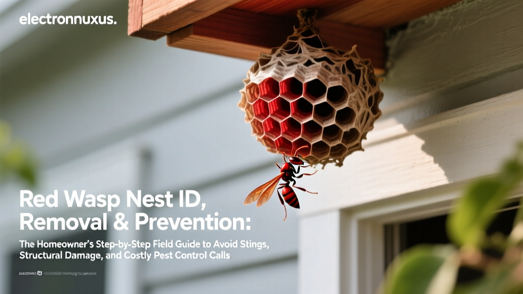 Red Wasp Nest ID, Removal & Prevention: The Homeowner’s Step-by-Step Field Guide to Avoid Stings, Structural Damage, and Costly Pest Control Calls