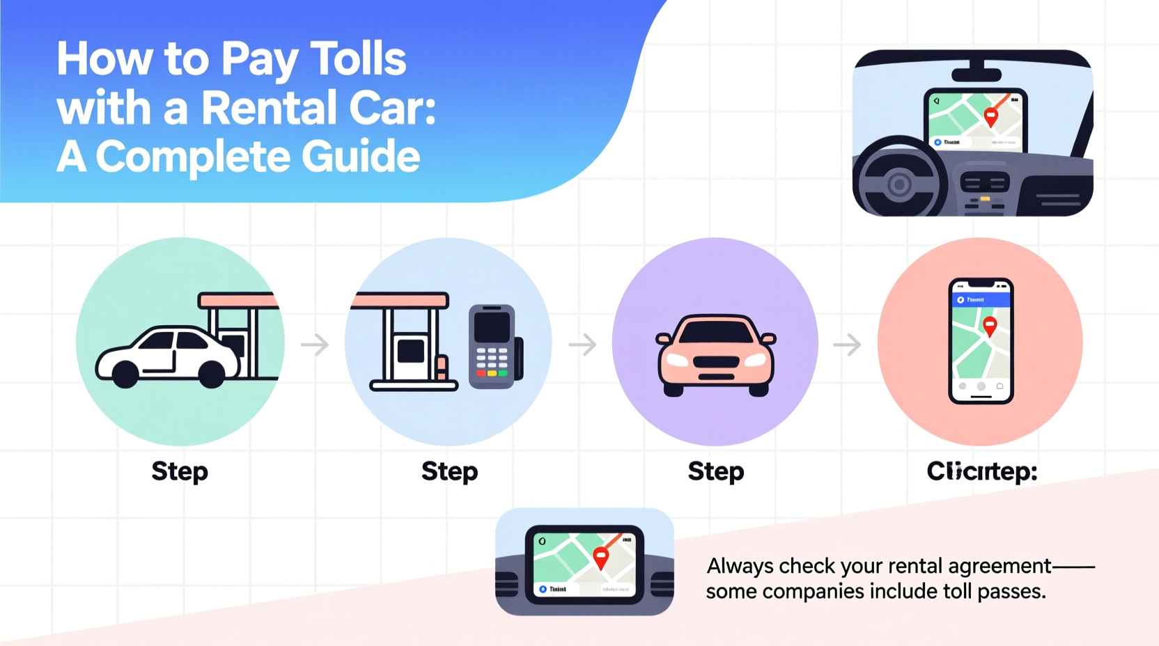 how to pay tolls with a rental car