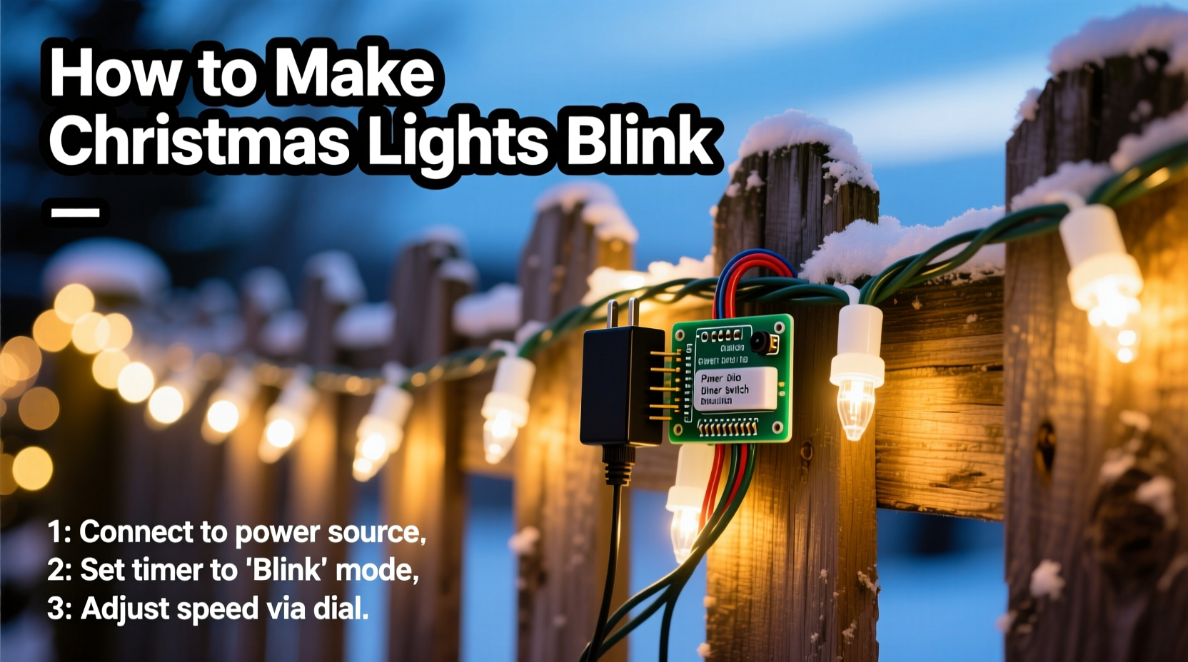 how do you make christmas lights blink