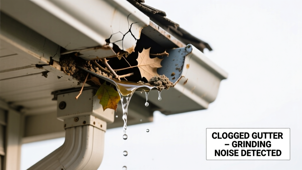 Clogged Gutter Making Grinding Noise: Quick Diagnosis
