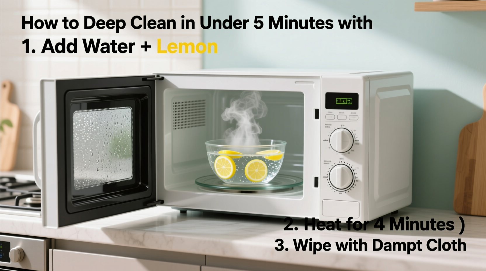 how to deep clean a microwave in under five minutes with zero scrubbing