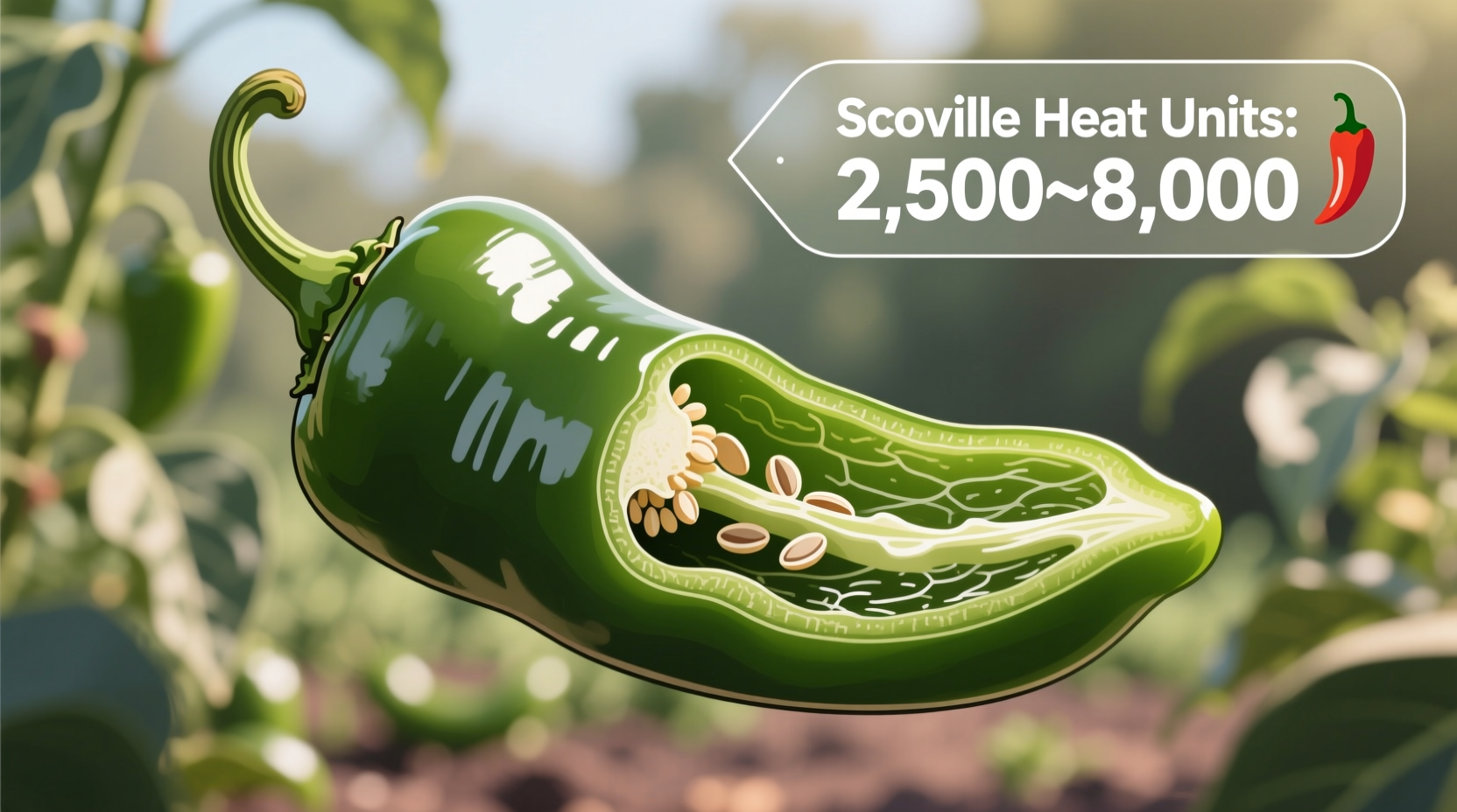 Jalapeño Scoville Einheiten: 2.500–8.000 SHU im Detail
