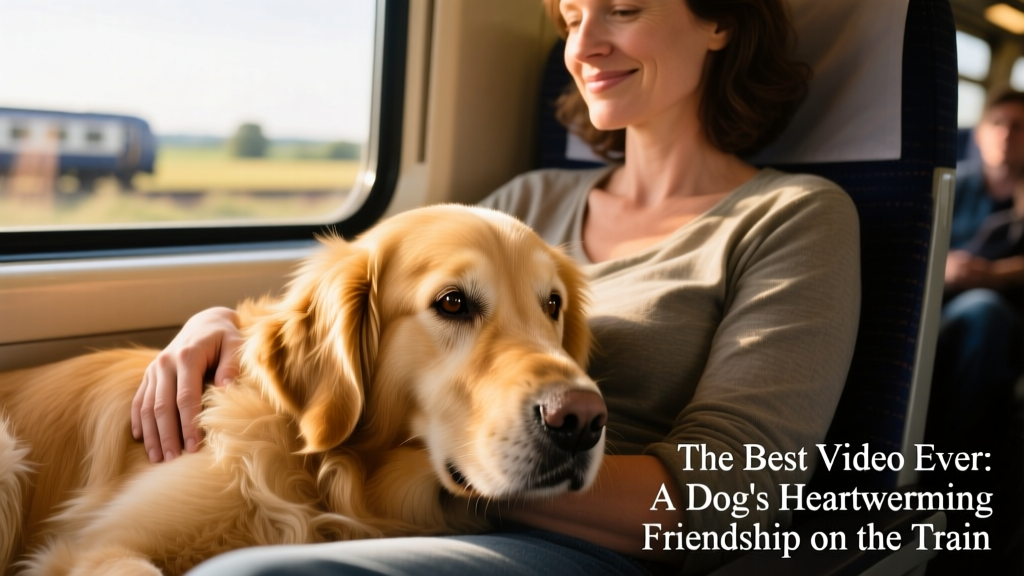Close-up of the Golden Retriever resting his head on the passenger's lap as she strokes his fur