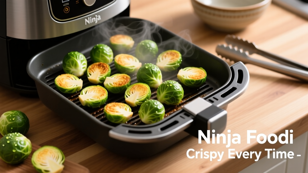 Air Fry Brussels Sprouts in Ninja Foodi (Crispy Every Time!)
