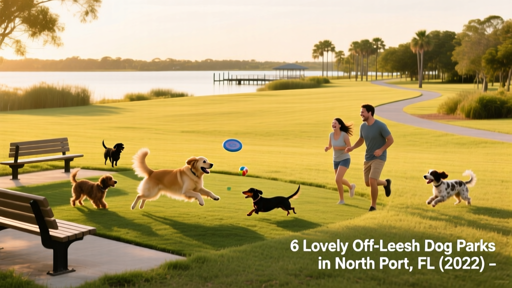 A spacious regional park with open grassy fields, walking trails, and a dedicated dog-friendly zone near a lake