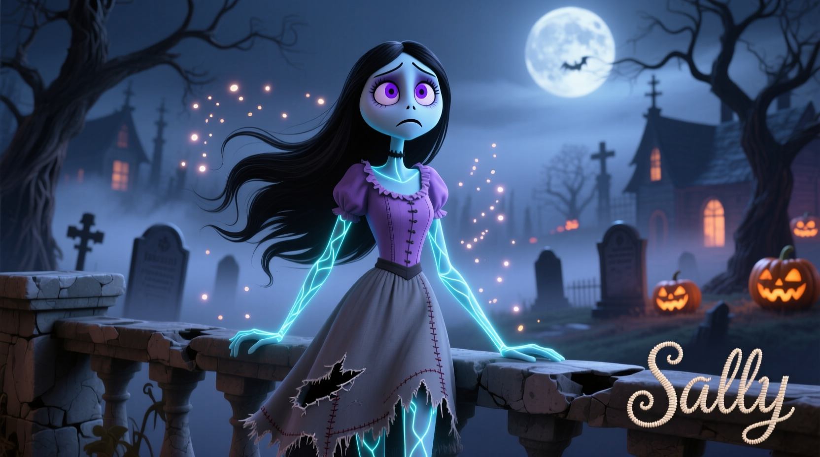 what color is sally from the nightmare before christmas