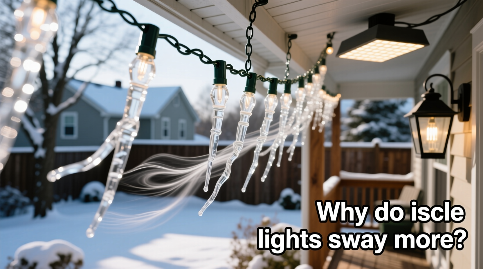 why do icicle lights sway more in the wind than other types