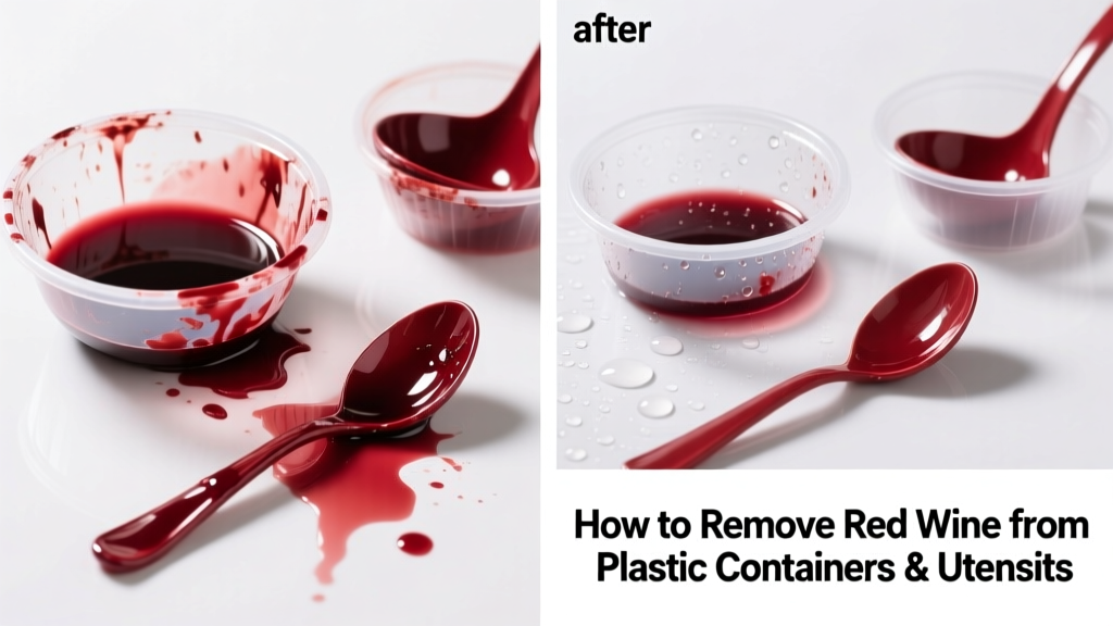 How to Remove Red Wine from Plastic Containers & Utensils