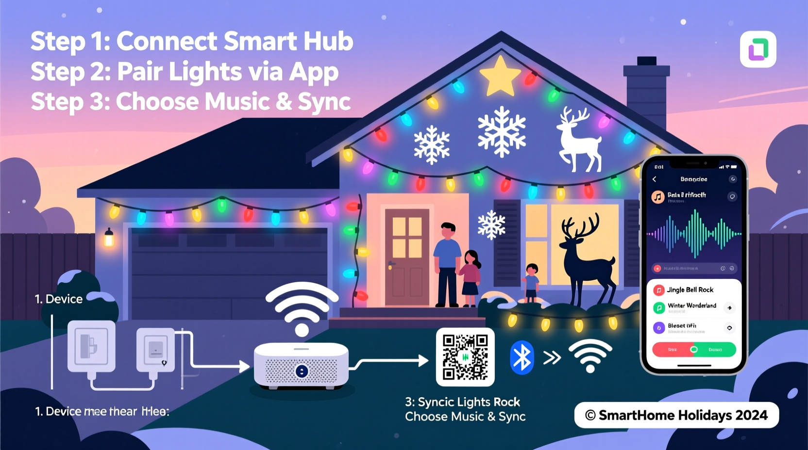 how to create synchronized christmas light displays using smart home tech