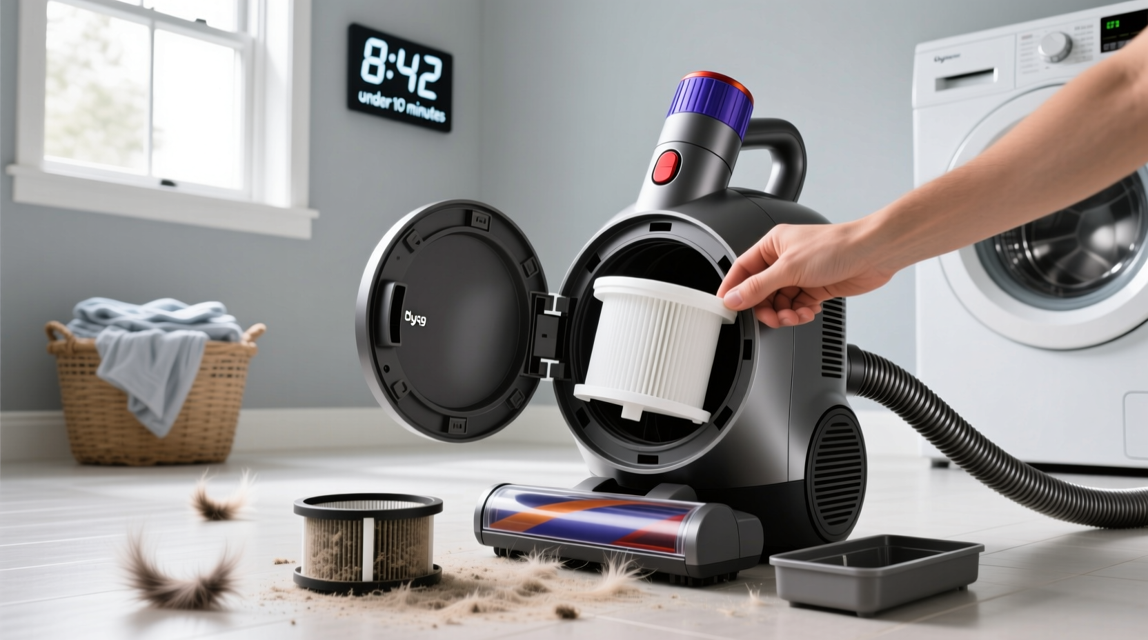 how to clean a dyson vacuum filter for pet hair lint