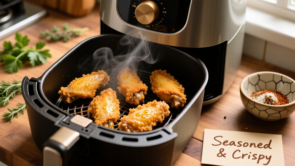 Crispy Frozen Breaded Wings in Air Fryer (No Thawing!)
