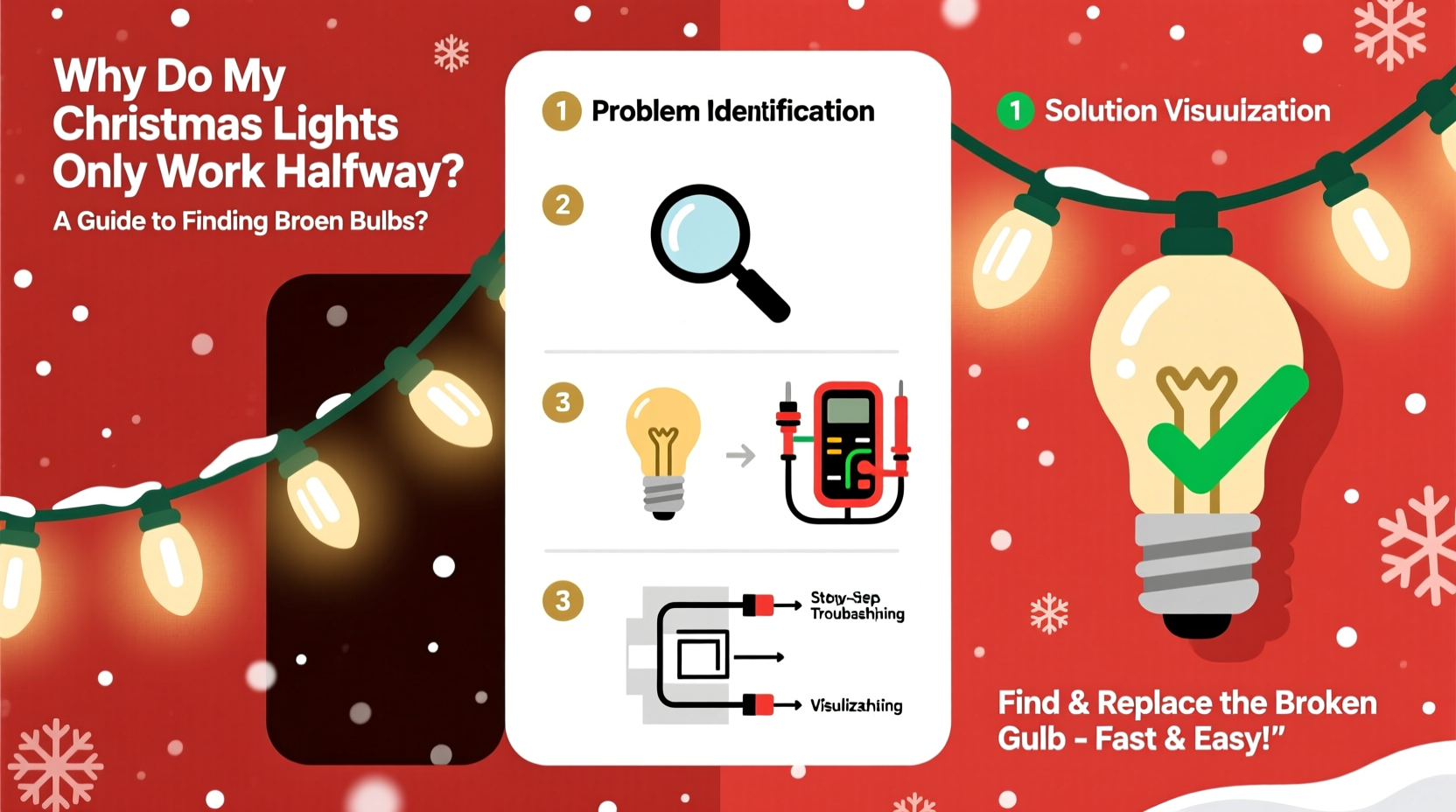 why do my christmas lights only work halfway a guide to finding broken bulbs
