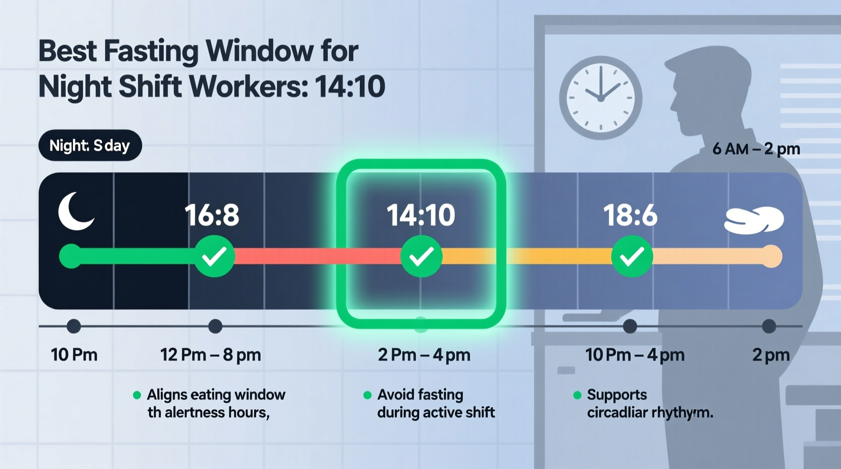 intermittent fasting windows which schedule fits best with night shift work