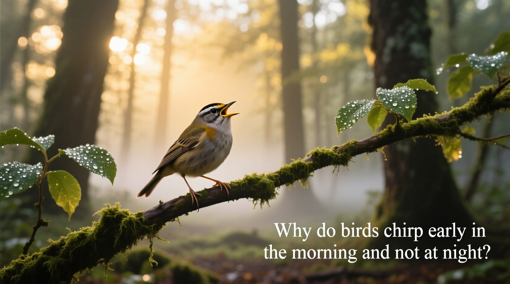 why do birds chirp early in the morning and not at night