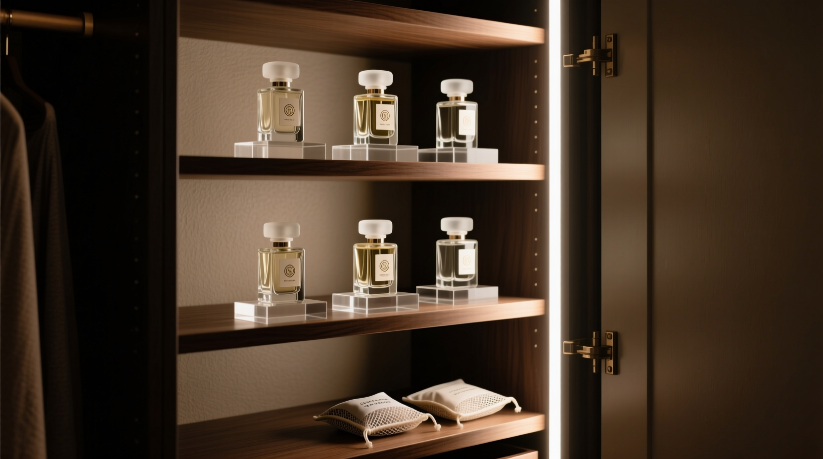 perfume storage upright closet organization tips