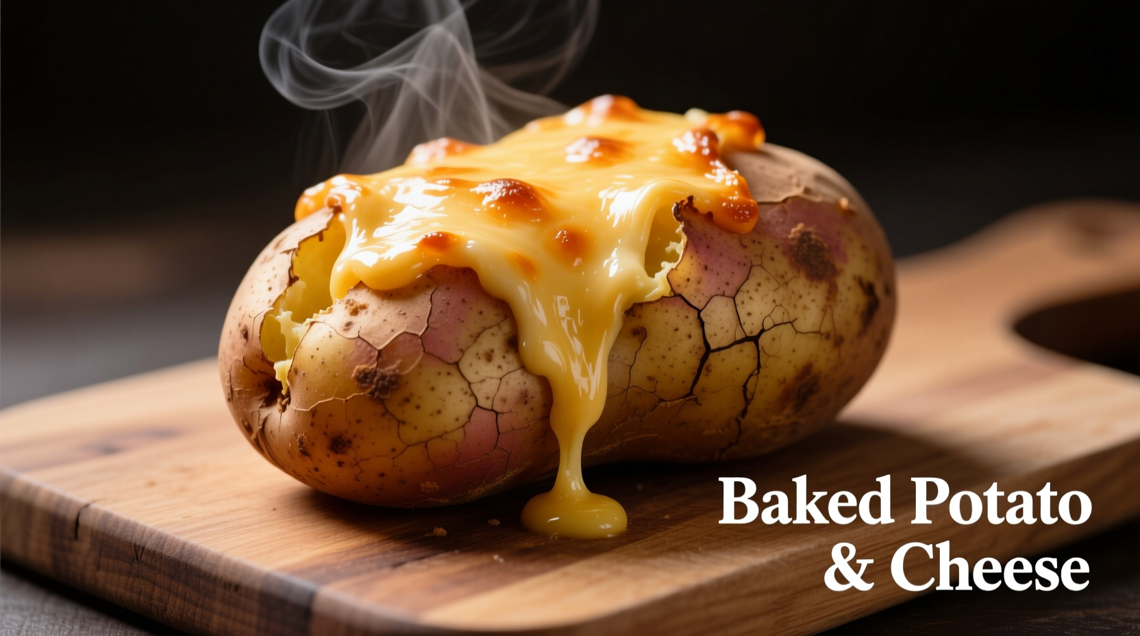 baked potato topped with melty cheese
