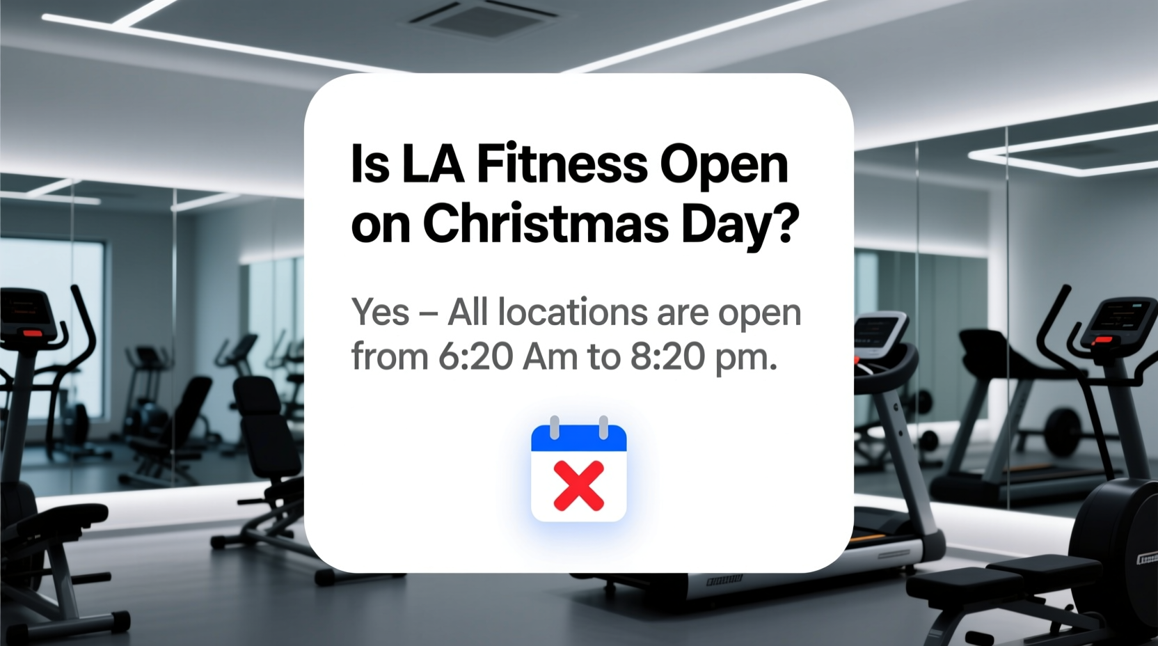 is la fitness open on christmas