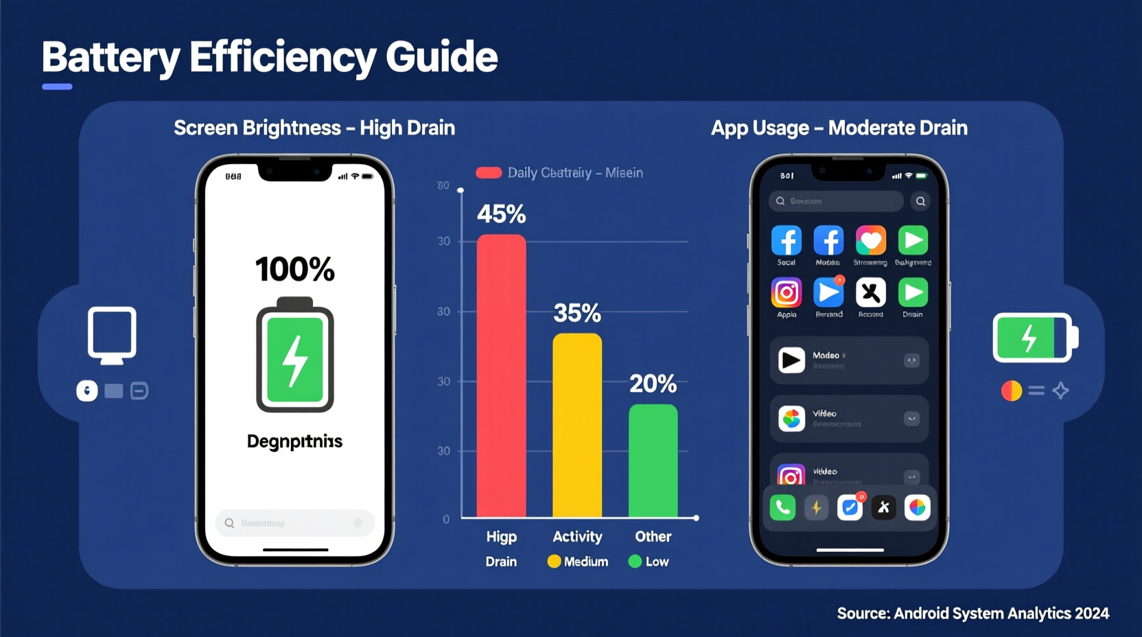 does screen brightness affect battery drain more than app usage on android phones