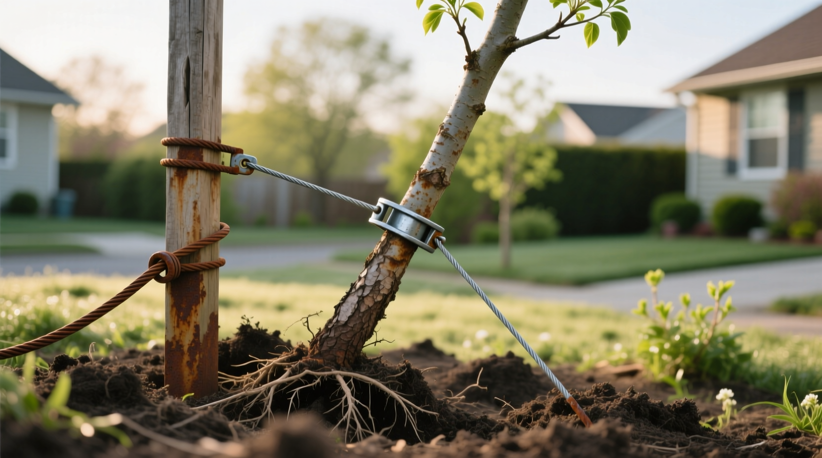why does my tree lean after two weeks stabilizing solutions