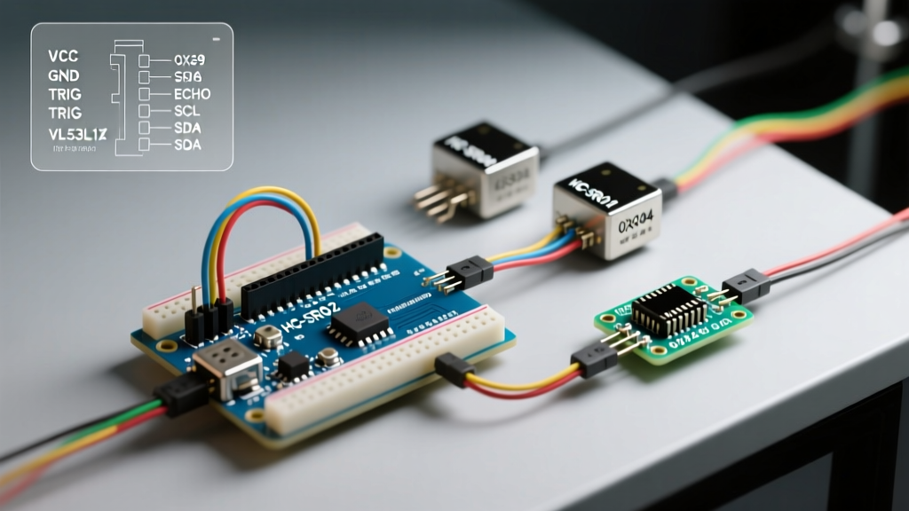 Multi-Peripheral Distance Sensor Arduino Setup: Avoiding Echo Clashes